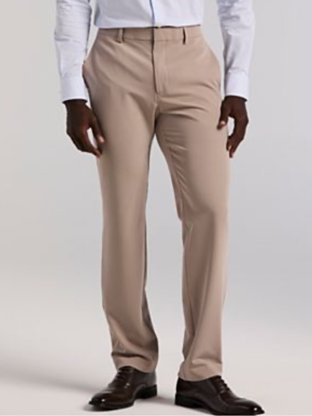 Perry Ellis Khaki Modern Fit Men's Flat Front Straight Leg Dress Pants 32 x 30